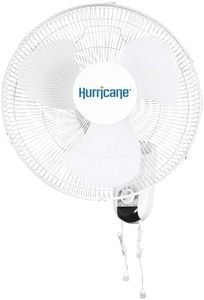 Hurricane Classic 16" Wall Mount Oscillating Fan – Powerful 3-Speed Airflow, Quiet Operation, Adjustable Tilt for Home, Office, and Grow Tents