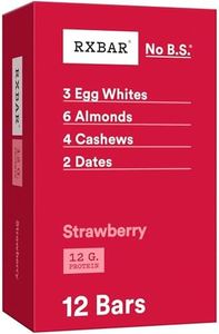 RXBAR Protein Bars, 12g Protein, Gluten Free Snacks, Strawberry, 22oz Box (12 Bars)