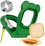 LEPCY Uncrustables Sandwich Maker Sealer Cutter, Crustless Sandwich Cutter, PB&J Uncrustable Maker - Color Green, Square Shape