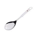 TIARA - 1Pc Pride Round Length 12 Inch Stainless Steel Serving Spoon Heavy Guage Food Grade 1.4mm Thickness Chamcha for Serving and Cooking Gravy Rice Pasta sabzi