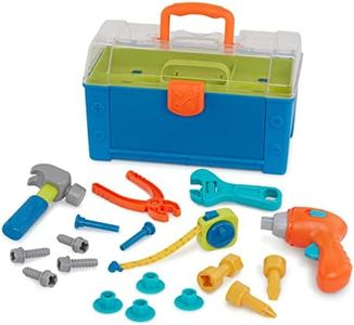 Battat – Kids Tool Set – Pretend Construction Toys – Durable Toy Tools – Toddler Tool Box – 3 Years + – Busy Builder Tool Box