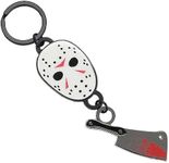 Bioworld Friday the 13th Jason's Bloody Mask and Axe Zinc Alloy Keychain - OSFA - Multicolored