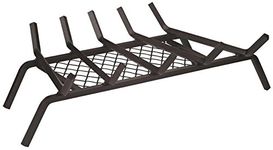 Rocky Mountain Goods Fireplace Grate with Ember Retainer - 1/2” Heavy Duty Cast Iron -Heat Treated for Hottest Fires - Retainer for Cleaner More efficient fire - Weld has (23")