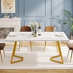 Tribesigns Gold Dining Dinner Table
