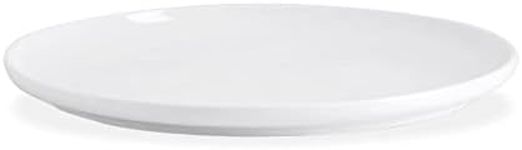 Kanwone Porcelain Dinner Plate - 10 Inch, White, Microwave and Dishwasher Safe Plate