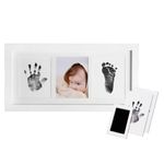 Norjews Baby Handprint and Footprint Kit, Baby Photo Frame Kit with 100% Clean-Touch Ink Pad for Newborn Boys & Girls, Personalized Baby Shower Gifts