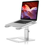 GOKEDA Laptop Stand for Desk, Aluminum Portable Ventilated Laptop Riser, Ergonomic Adjustable Macbook Stand Compatible with MacBook Air Pro, Dell, HP, Lenovo Samsung (More 11-17" Laptops)