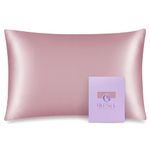 OLESILK 100% Mulbery Silk Pillowcase with Hidden Zipper for Hair and Skin Beauty,Both Sides 19mm Charmeuse Gift Box - Light Plum, Toddler