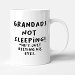 Grandads Not Sleeping - Funny Birthday Gift Mug by Victorian Print