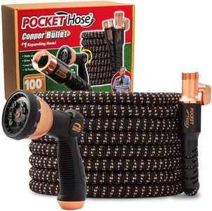 Pocket Hose 100 FT Copper Head Expandable Garden Hose, As Seen on TV