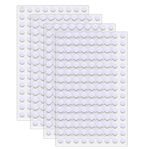 zoerbufan 540 Pcs Self Adhesive Dots Tapes, 270 Pairs Sticky Dots, Diameter White Sticky Back Coins Hook and Loop Self, Waterproof DIY Double Sided Sticky Adhesive Pads for Office, Home, School