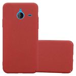 cadorabo Case works with Nokia Lumia 640 XL in FROSTY RED - Shockproof and Scratch Resistent Plastic Hard Cover - Ultra Slim Protective Shell Bumper Back Skin