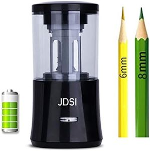 Automatic Electric Pencil Sharpener, Heavy Duty Spiral Blade for Fast Sharpening, 2nd Automatic Stop/Color Pencil (6-8mm), USB/for School Classroom/Office/Home, Rechargeable