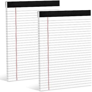 Legal Pads 8.5 x 11 White Note Pads 8-1/2 x 11 Lined Sheet Pad Wide Ruled Lined Paper Legal Pad 2 Pack Notepads 8.5 x 11 Lined Writing Pads of Paper 8.5 x 11 Notepad White Paper Pads 30 Sheets/Pad