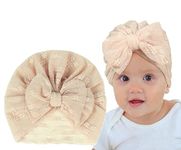 ANNACREATIONS Premium Soft Bow Head Wrap Super Stretchable Headband Hair Accessories For Baby Girls (Brown)