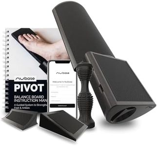 nuBase PIVOT | Split-Board Foot & Ankle Strengthener | Physical Therapy Training System for Ankle Sprains, Achilles Pain, Plantar Fasciitis & Flat Arches | Podiatrist-Developed | Includes Roller, Wedges, 95-Page Guide + nuBase App