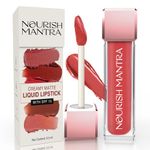 Nourish Mantra’s Ishq vala Red Lipstick (3.5ml)/ Creamy Matte Liquid Lipstick with SPF/Water Proof/Smudge Proof/Transfer Proof/Long Lasting/Suits All Skin Tones