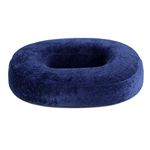 Homely Lee Donut Seat Cushion Memory Foam Reduces Pressure Ideal for Haemorrhoid and Piles Sufferers, Coccyx Pain, Post Natal and Post Surgery Pain Relief & Comfortable (Navy)