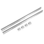 Wandisy 2pcs Linear Slide Rail Shaft SBR20-1000mm + 4pcs SBR20UU Baring Slide Block for DIY CNC Routers Lathes Mills