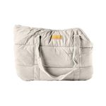 RuffLife Cozy Plush Pet Carrier Purse - Secure Harness Clip, Lightweight Tote Design for Small Dogs and Puppies (Cream)