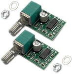 Kiro&Seeu 2PCS PAM8403 3W Stereo Audio Power Amplifier Board Module Super Mini DC 5V with Volume Control Potentionmeter Dual-Channel(AM8403-MD-2P)