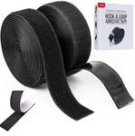 Fidrox Self-Adhesive Hook and Loop Tape, Velcro Tapes Roll, Self Sticky Back Strong Gripping Perfect for DIY | Home, Office, School, and Crafting |, Crafting & Wall Hanging (5M x 25mm)