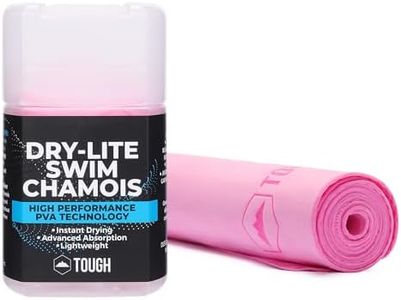 Tough Outdoors Swim Chamois Towel, Swim Towel - Swimmers Chamois Towel Quick Dry Large - Medium - 13" X 17" - Pink