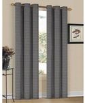 Duck River Textile Laura Stripe Window Panel with Grommets, Beige/Gold