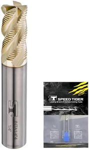 SPEED TIGER INTA Carbide Roughing End Mill - for Alloy Steels/Hardened Steels - Micro Grain Carbide End Mill - ZrN-A Coating - 4-Flute - INTA1/4"-4 (1 Piece, 1/4")