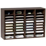 VEVOR Literature Organizers, 36 Compartments Office Mailbox with Adjustable Shelves, Wood Literature Sorter 39.3x12x26.8 inches for Office, Home, Classroom, Mailrooms Organization, EPA Certified Brown