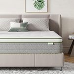 Novilla Gel Memory Foam Pocket Sprung Mattress, 8 Inch Double Mattress Medium Firm, 4FT6 Hybrid Mattress with Skin-friendly Oeko-tex Fabric and Breathable CertiPUR-US Foam 135x190x20cm