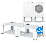 MATALDE 2 Pack Laundry Pedestal for Washer and Dryer - Fit 27 and 28 Inch Washer and Dryer Stand Heavy Duty Steel Universal Washing Machine Raiser 700lbs Capacity 15.7'' Height White