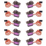 VIPMOON 10Pcs MG90S Metal Geared Micro Servo Motor 9G,RC Servo Robot Motor Smart Robot Compatible with Ardu ino Raspberry Pi Project Car Helicopter Airplane Boat