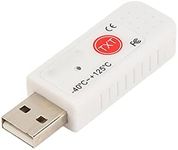 USB Thermometer Temperature, Inside Outside PC Sensor Double Sensor Computer USB Thermometer Data Logger Recorder for PC Laptop, Computer Room Storage Logger Alarm