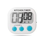 Thermocare Digital Kitchen Timer & Stopwatch, Countdown Large Digits, Loud Alarm, Magnetic Stand Round, for Cooking | Baking | Kids Study Teacher Shower Bathroom Oven with time Duration 99 Minutes