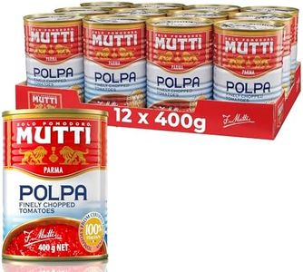 Mutti Crushed Tomatoes (Polpa), 14 oz. | 12 Pack | Italy’s #1 Brand of Tomatoes | Fresh Taste for Cooking | Canned Tomatoes | Vegan Friendly & Gluten Free | No Additives or Preservatives