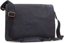 Ashwood Five Pocket Carry All Leather Messenger Bag - Black - Pedro