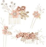 BOWINR 4 Pcs Wedding Hair Comb Pear