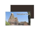 dhcrafts Fridge Magnet Rectangle Acrylic Glass (8.6 x 5.4 cm) Maharashtra Grishneshwar Temple Design Pack of 1