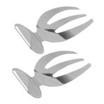 BESTOYARD 2pcs Stainless Steel Salad Claw Cooking Tongs Salad Server Salad Serving Fork Salad Serving Utensils Stainless Steel Salad Fork - Salad Hands Salad Spoon Claw Meat Metallic Color