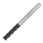 sourcing map Square Nose End Mill, 6mm Tip Dia Solid Carbide AlTiN Coated CNC Router Bits 4 Flute Spiral Milling Cutter HRC45 with 6mm Shank 75mm (3-inch) Length