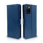 Pikkme Mi Redmi 10 Prime Flip Cover Leather Finish Wallet Back Case for Mi Redmi 10 Prime (Blue)