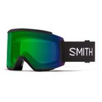 SMITH Squad XL Goggles with ChromaPop Lens – Performance Snowsports Goggles with Replaceable Lens for Skiing & Snowboarding – for Men & Women with Larger Faces – Black + Everyday Green Mirror Lens