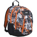 Eastsport Travel Laptop Backpack, Multipurpose Casual Daypack, College Bookbag for Hiking, Gym, Camping, Sport, Black/Orange/Urban Grid Print, One Size, Travel Backpack