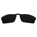 Polarized CLIP-ON Sunglasses for Oakley Crosslink OX8027 53x17, Black, 53 X 17mm