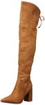 Nine West Women's Ceeya9x92 Over-The-Knee Boot, Tan Suede, 3 UK