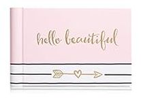 Pearhead Hello Beautiful Brag Book, Baby Girl Photo Album, Newborn Keepsake Book, Gift for New and Expecting Parents, Pink