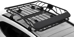 GARVEE Roof Rack Basket, 50" Rooftop Cargo Carrier Basket with 220 LBS Weight Capacity, Car Top Luggage Holder Carrier Basket for SUV, Truck