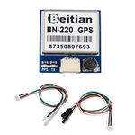 Geekstory BN-220 Dual GPS Glonass Module Navigation TTL Level 9600bps + GPS Passive Antenna for Arduino Raspberry Pi Pixhawk F3 CC3D Betaflight F4 Flight Control