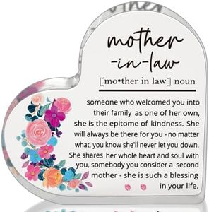 Mother in Law Gift, Mom Birthday Gifts for Mother in Law, Best Mom Ever Gifts Appreciation Gifts Mother in Law Definition Acrylic Plaque Desk Signs